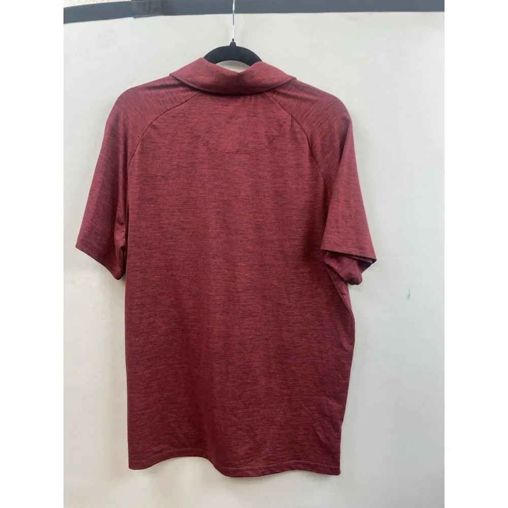 Hurley Polo Shirt Mens L Red Heather Short Sleeves Outdoor Golf Activewear